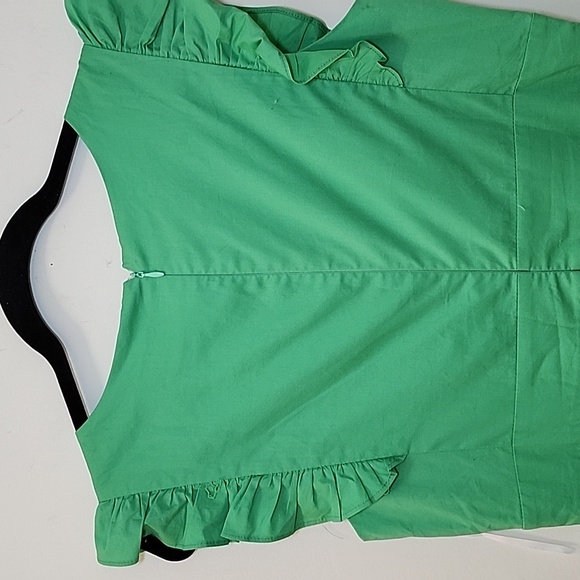 Maggie London Green  V- Neck Sleeveless Solid Maxi  Dress Sz 8 - Picture 12 of 16